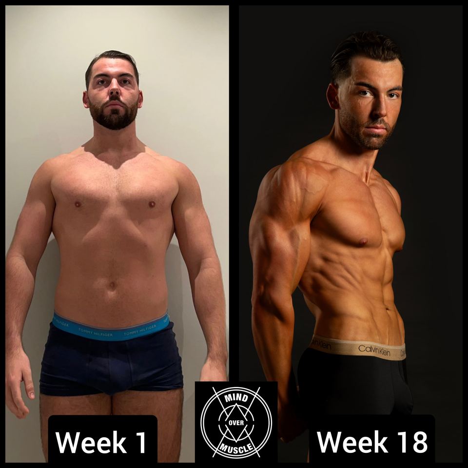 Voor en na van Jules (26) bij Mind Over Muscle: week 1 en week 18